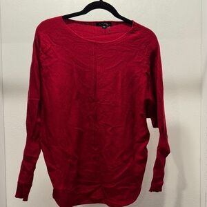 CHARLIE B Red Crew Neck Long Sleeve Soft Sweater